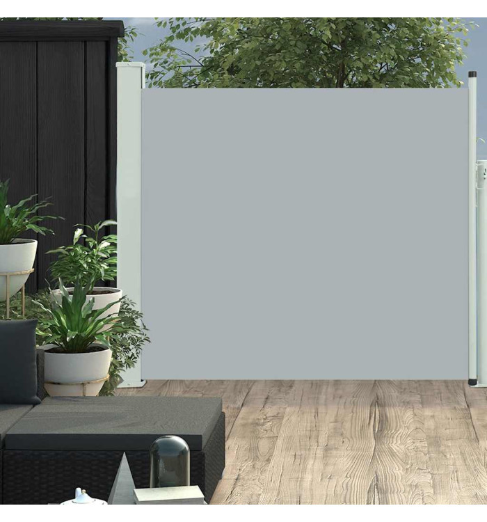 Auvent latéral rétractable de patio 100x300 cm Gris | Mobilier & Déco