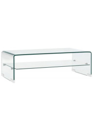 Table basse Clair 98x45x31 cm Verre trempé | Mobilier & Déco