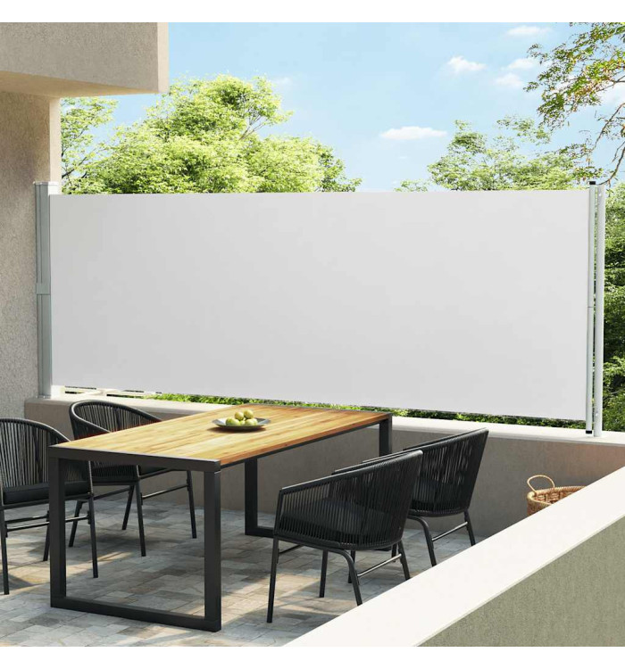 Auvent latéral rétractable de patio 600x160 cm crème | Mobilier & Déco