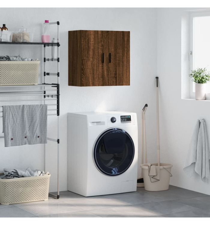 Armoire murale chêne marron 60x31x60 cm bois d'ingénierie | Mobilier & Déco