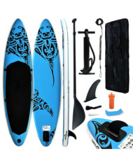Ensemble de planche SUP gonflable 366x76x15 cm bleu | Mobilier & Déco