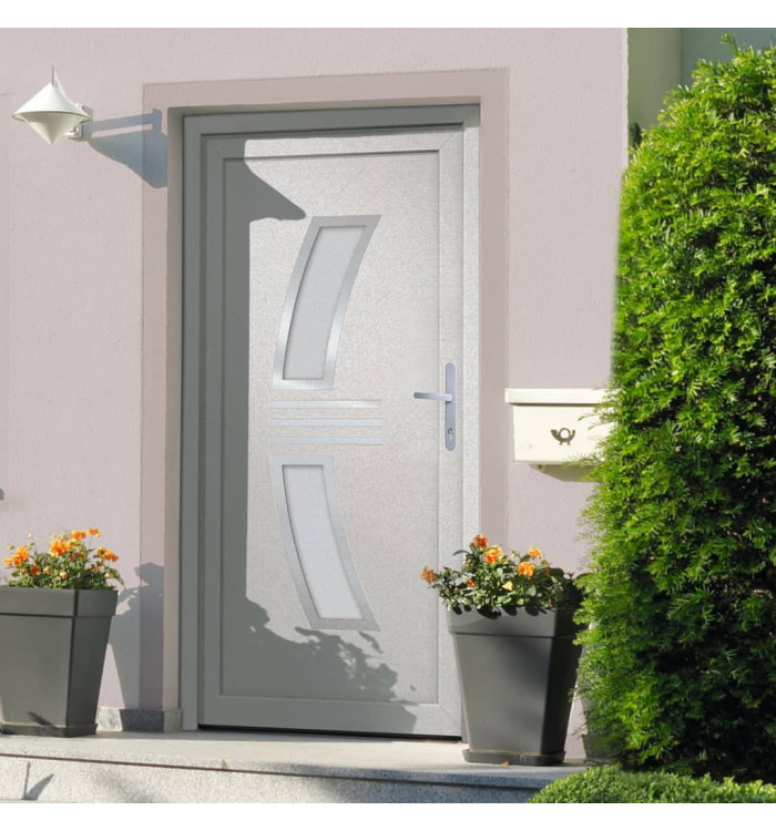 Porte d'entrée Blanc 88x200 cm PVC | Mobilier & Déco