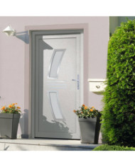 Porte d'entrée Blanc 88x200 cm PVC | Mobilier & Déco