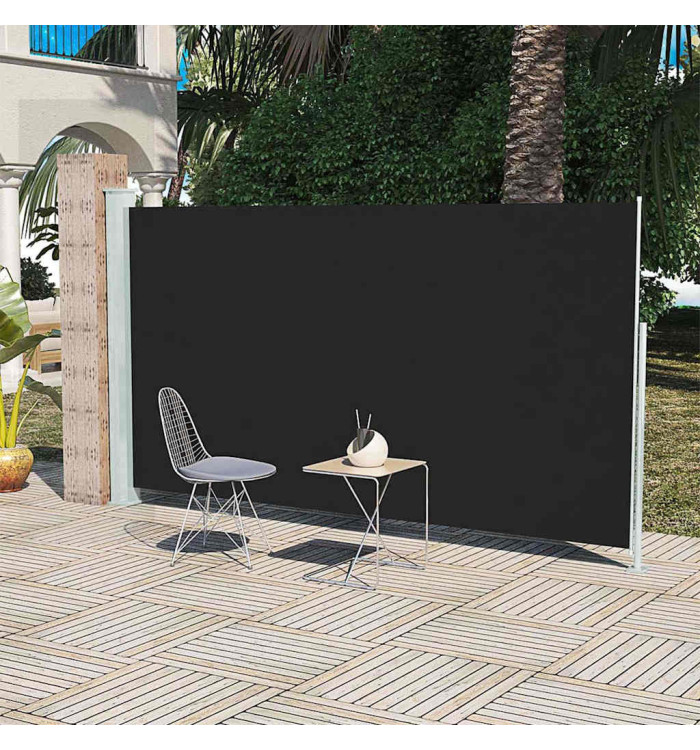 Auvent latéral de patio 160x300 cm Noir | Mobilier & Déco