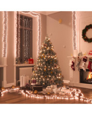 Guirlande lumineuse à LED groupées 2000 LED Blanc chaud 17m PVC | Mobilier & Déco