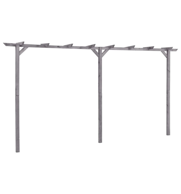 Pergola de jardin Gris 400x40x205 cm Bois de pin imprégné | Mobilier & Déco