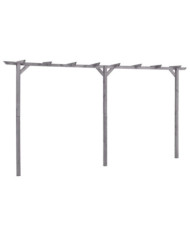 Pergola de jardin Gris 400x40x205 cm Bois de pin imprégné | Mobilier & Déco