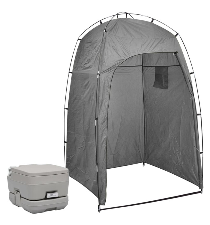 Toilette portable de camping avec tente 10+10 L | Mobilier & Déco