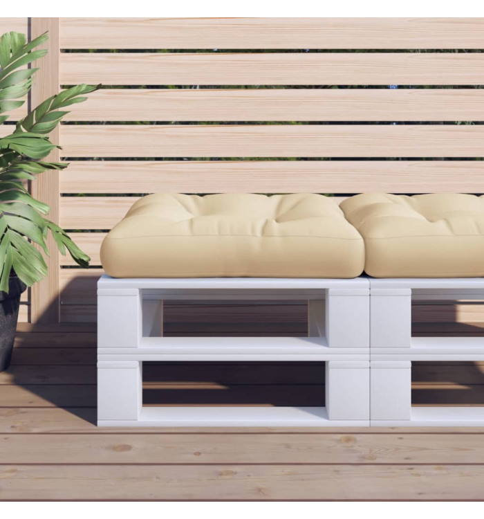 Coussin de palette beige 58x58x10 cm tissu | Mobilier & Déco