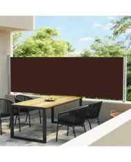 Auvent latéral rétractable de patio 140x600 cm Marron | Mobilier & Déco
