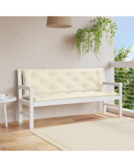Coussin de banc de jardin blanc crème tissu oxford | Mobilier & Déco