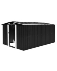 Abri de jardin 257x392x181 cm Métal Anthracite | Mobilier & Déco