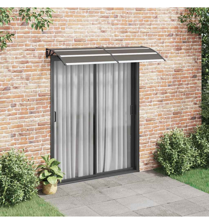 Auvent de porte Noir 200x75 cm PC | Mobilier & Déco