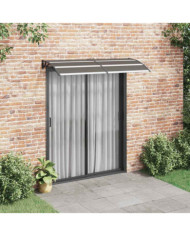 Auvent de porte Noir 200x75 cm PC | Mobilier & Déco