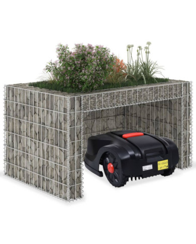 Garage tondeuse à gazon lit surélevé 110x80x60 cm Fil en acier | Mobilier & Déco