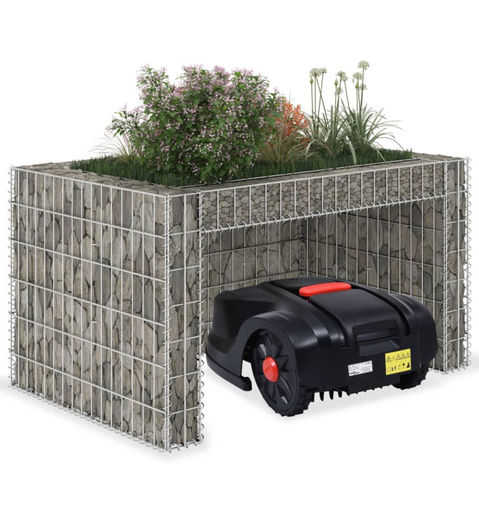 Garage tondeuse à gazon lit surélevé 110x80x60 cm Fil en acier | Mobilier & Déco