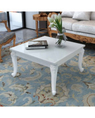 Table basse 80x80x42 cm Blanc brillant | Mobilier & Déco