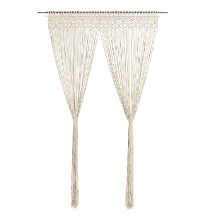 Rideau en macramé 140x240 cm Coton | Mobilier & Déco