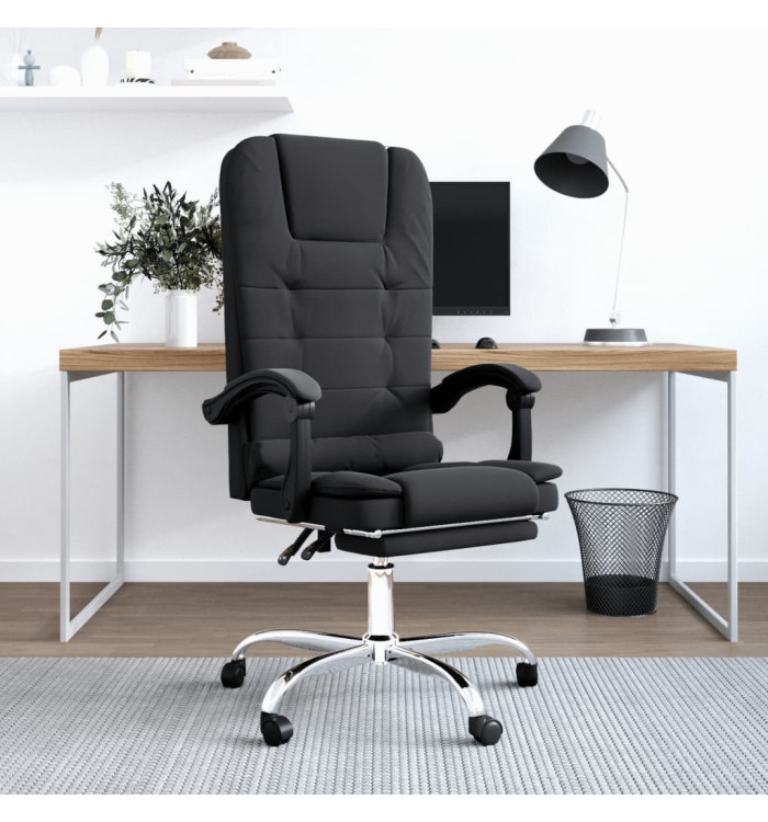 Fauteuil de massage inclinable de bureau Noir Similicuir | Mobilier & Déco