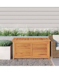 Boîte de rangement jardin et sac 114x50x58 cm bois massif teck | Mobilier & Déco