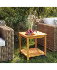 Table d'appoint Bois d'acacia massif 45x45x45 cm | Mobilier & Déco