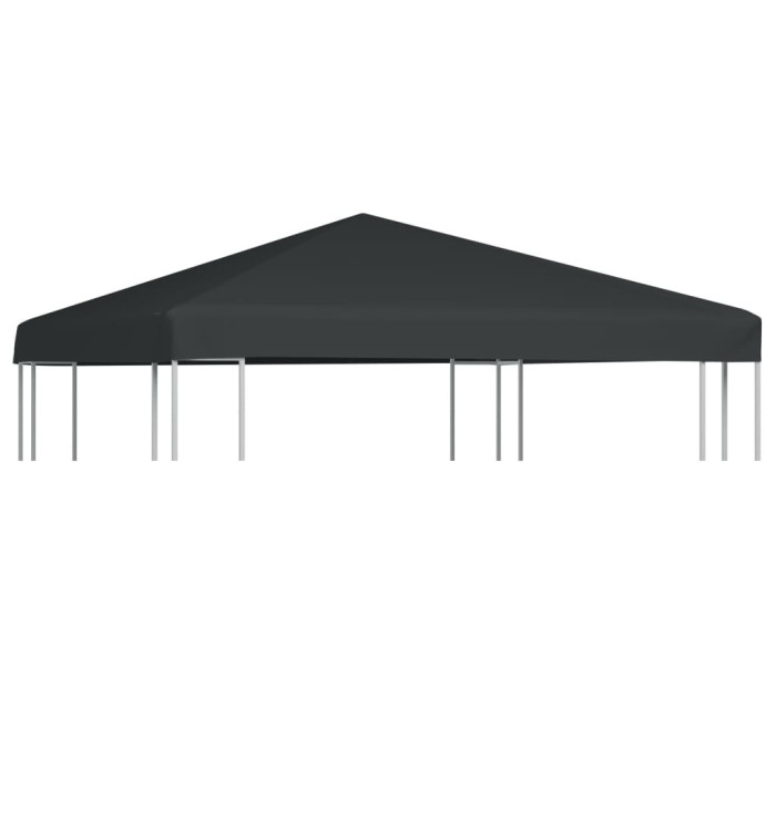 Toile supérieure de gazebo 310 g / m² 3 x 3 m Gris | Mobilier & Déco