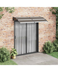 Auvent de porte Noir 200x100 cm PC | Mobilier & Déco