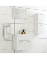 Ensemble de meubles de salle de bain Blanc Bois d'ingénierie | Mobilier & Déco