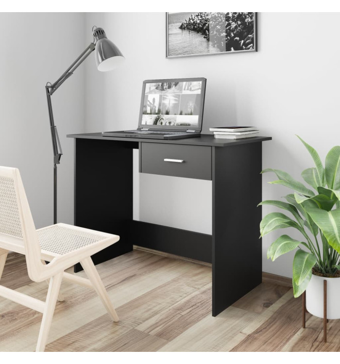 Bureau Noir 100x50x76 cm Bois d’ingénierie | Mobilier & Déco