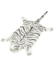 Tapis en peluche en forme de tigre 144 cm Blanc | Mobilier & Déco