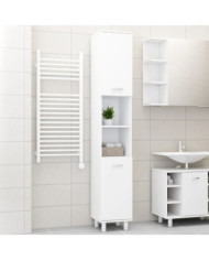 Armoire de salle de bain Blanc 30x30x179 cm Bois d'ingénierie | Mobilier & Déco