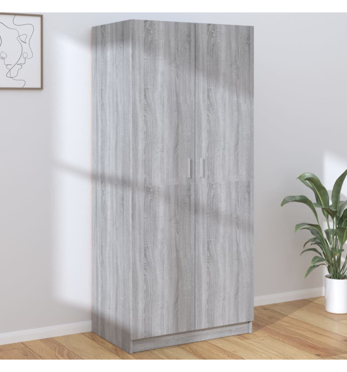 Garde-robe Sonoma gris 80x52x180 cm Bois d'ingénierie | Mobilier & Déco