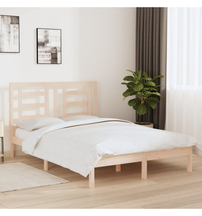 Cadre de lit sans matelas 140x200 cm bois massif de pin | Mobilier & Déco