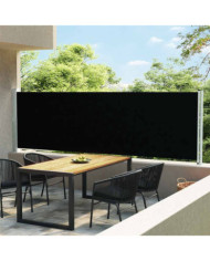Auvent latéral rétractable de patio 140x600 cm Noir | Mobilier & Déco
