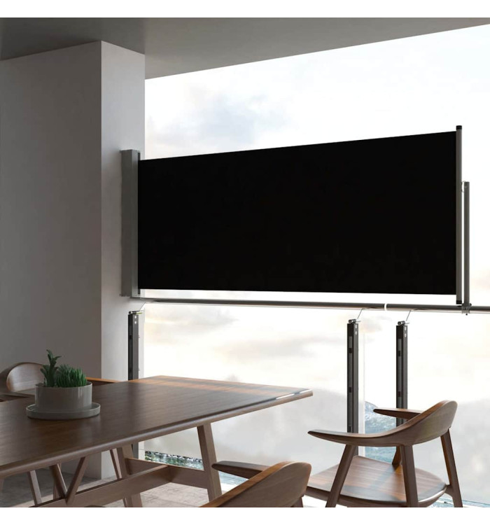 Auvent latéral rétractable de patio 100 x 300 cm Noir | Mobilier & Déco
