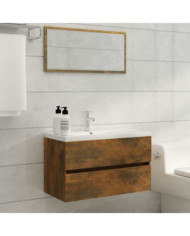 Ensemble de meubles de salle de bain 2 pcs Chêne fumé | Mobilier & Déco