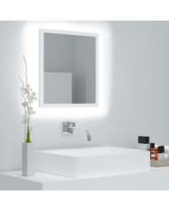 Miroir à LED de salle de bain Blanc 40x8,5x37 cm Acrylique | Mobilier & Déco