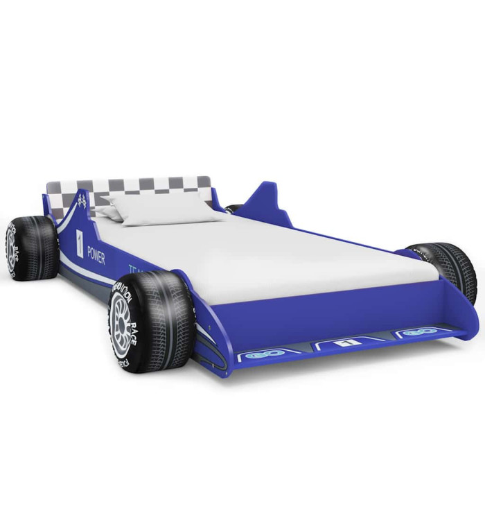 Lit voiture de course pour enfants 90 x 200 cm Bleu | Mobilier & Déco