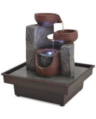 Fontaine d'intérieur avec lampe LED Polyrésine | Mobilier & Déco