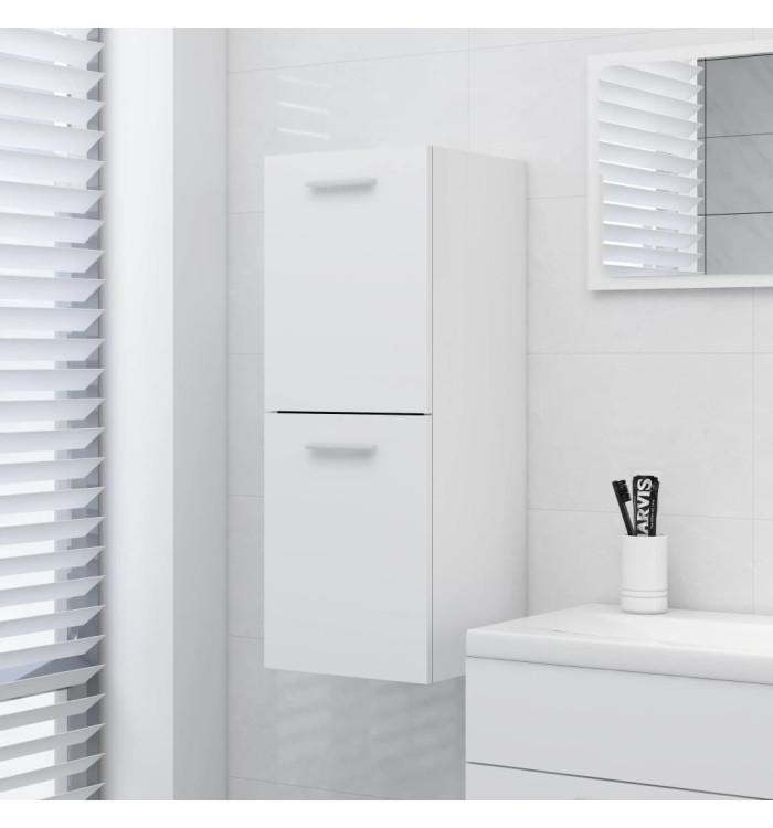 Armoire de salle de bain Blanc 30x30x80 cm Bois d’ingénierie | Mobilier & Déco