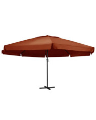 Parasol de jardin avec mât en aluminium 600 cm terre cuite | Mobilier & Déco