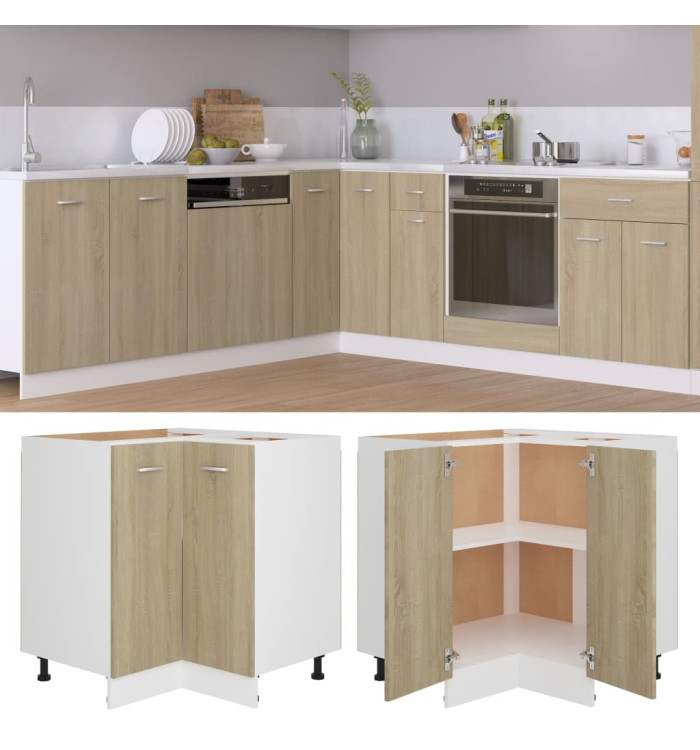 Armoire de plancher d'angle "Lyon" chêne sonoma | Mobilier & Déco