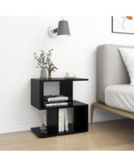 Table de chevet noir 50x30x51,5 cm bois d'ingénierie | Mobilier & Déco