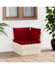 Canapé d'angle palette de jardin avec coussins Épicéa imprégné | Mobilier & Déco