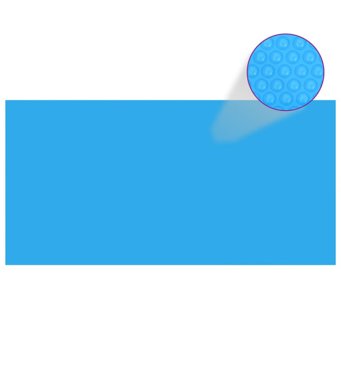 Bâche de piscine rectangulaire 732 x 366 cm PE Bleu | Mobilier & Déco
