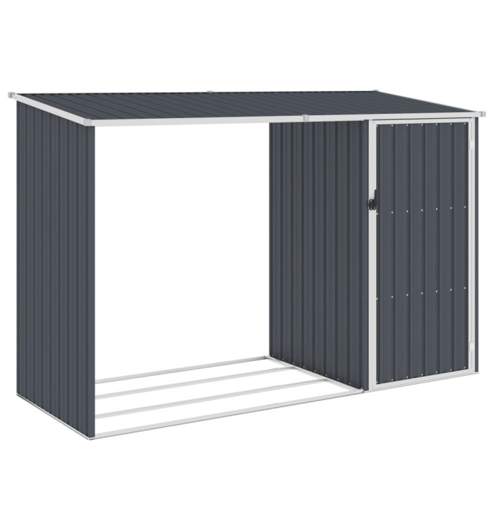 Abri à bois de jardin Anthracite 245x98x159 cm Acier galvanisé | Mobilier & Déco
