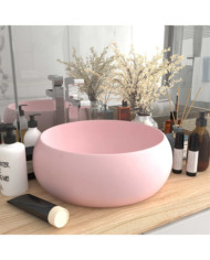 Lavabo rond de luxe Rose mat 40x15 cm Céramique | Mobilier & Déco
