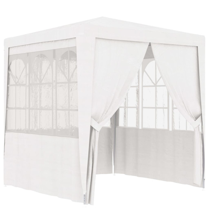 Tente de réception avec parois latérales 2x2 m Blanc 90 g/m² | Mobilier & Déco