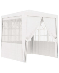Tente de réception avec parois latérales 2x2 m Blanc 90 g/m² | Mobilier & Déco