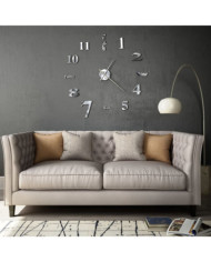 Horloge murale 3D Design moderne 100 cm XXL Argenté | Mobilier & Déco
